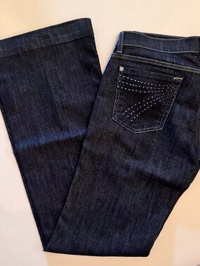 7 for All Mankind, Dojo Flare, Sequin Pocket Jeans, Size 29